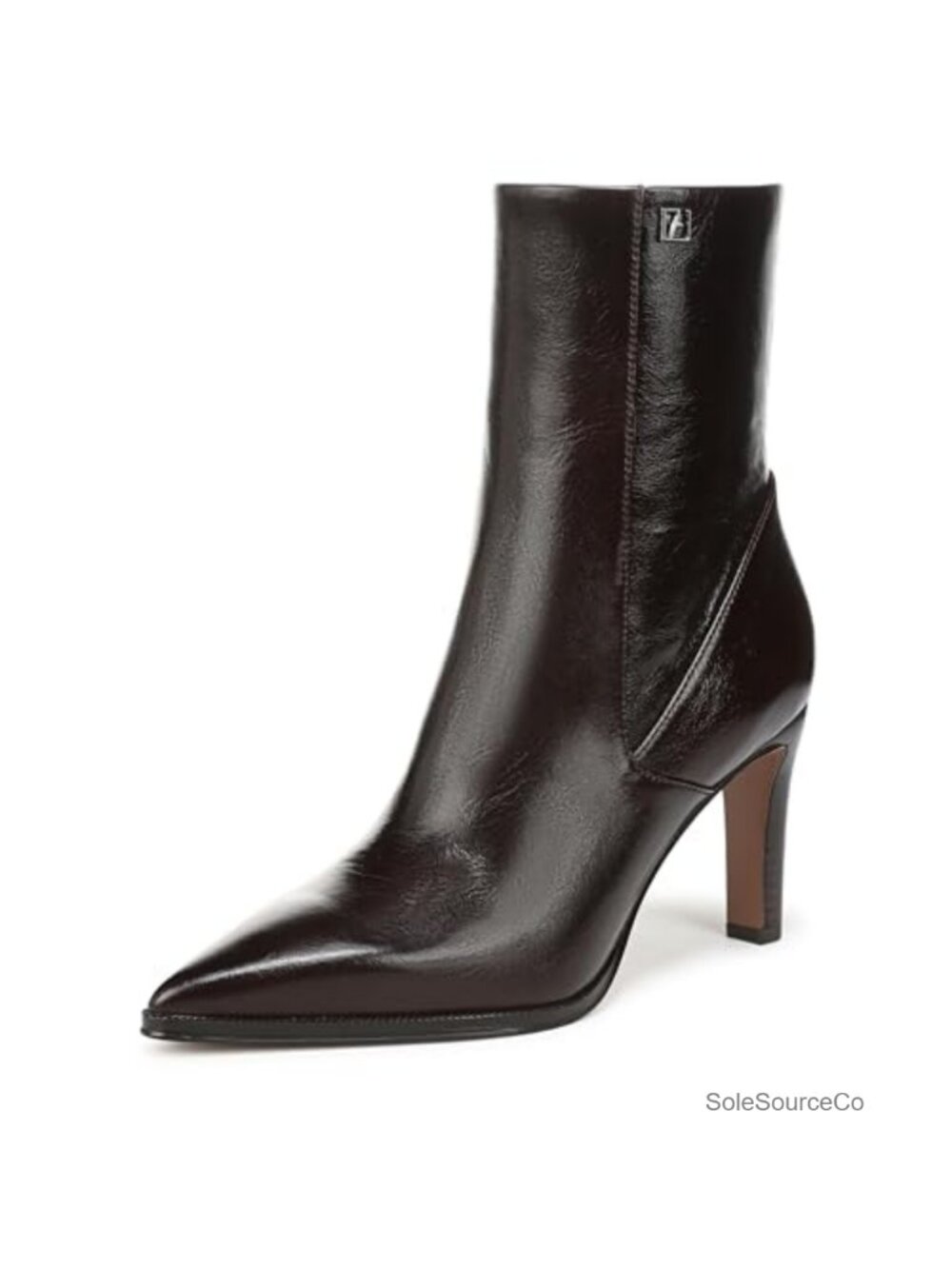 Leather Pointed Toe Dress Bootie Ankle Boot